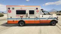 GTA 5 Brute Ambulance Los Santos Medical Center - vue de côté