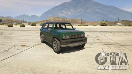 Karin BeeJay XL de GTA 5 - captures d'écran, les caractéristiques et la description de la ville de jeep.