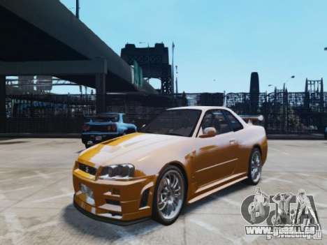 Nissan Skyline GT-R R34 Fast and Furious 4 pour GTA 4
