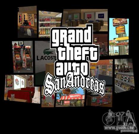 Nouvelles textures, des restaurants et des bouti pour GTA San Andreas