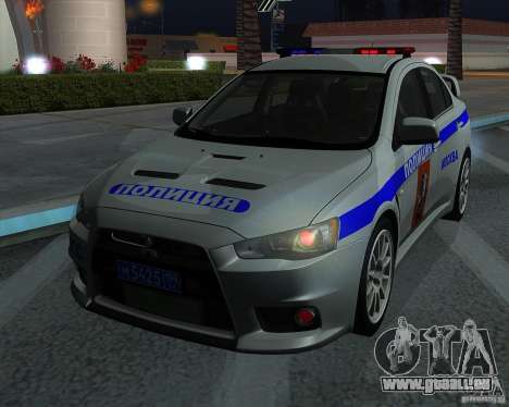 Mitsubishi Lancer Evolution X PPP Police pour GTA San Andreas