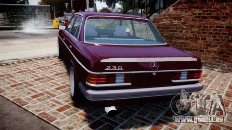 Mercedes-Benz 230E 1976 Tuning pour GTA 4