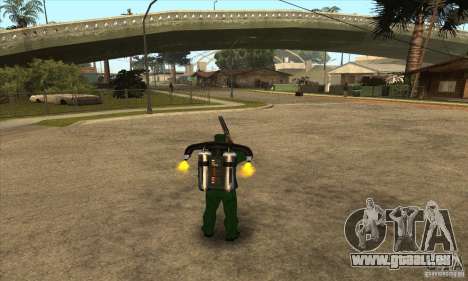 Schießen mit einer Flinte gesägt-off mit Jetpack für GTA San Andreas