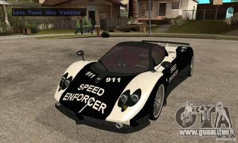 Pagani Zonda F Speed Enforcer BETA für GTA San Andreas