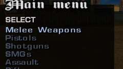 Toutes les armes pour GTA San Andreas