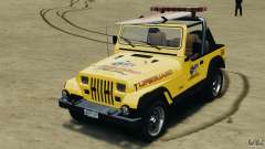 Jeep Wrangler 1988 Beach Patrol v1.1 [ELS] pour GTA 4