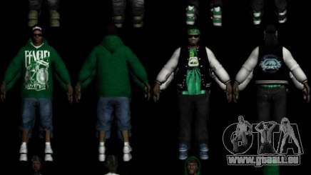 Habits neufs de Groove Street Gang pour GTA San Andreas