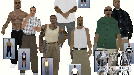 V0. 2 skins zivilen PCH für GTA San Andreas