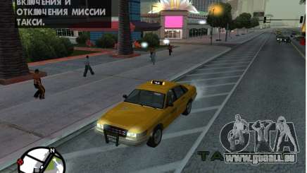 Ein Taxi von Gta IV für GTA San Andreas