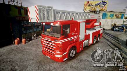 Scania Fire Ladder v1.1 Emerglights red [ELS] pour GTA 4