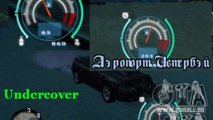 Indicateur de vitesse de NFS Undercover pour GTA San Andreas