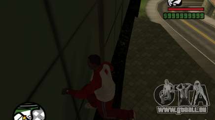 Wallrun-sans fin en cours d'exécution sur le mur pour GTA San Andreas