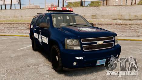 Chevrolet Tahoe 2007 De La Policia Federal [ELS] für GTA 4