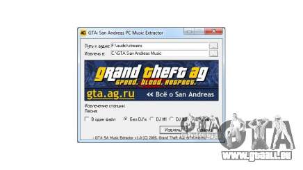 GTA San Andreas Radio Extractor v1.0 pour GTA San Andreas