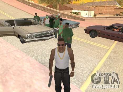 Trois mecs dans un gang de rue de Groove pour GTA San Andreas