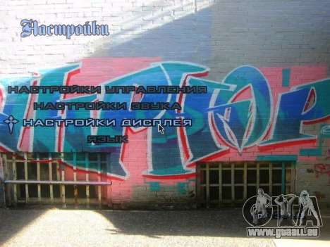 Das Thema des Hauptmenüs und laden im Graffiti-S für GTA San Andreas