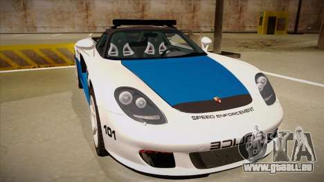 Porsche Carrera GT 2004 Police White für GTA San Andreas