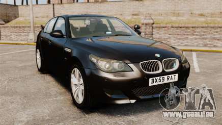 BMW M5 E60 Metropolitan Police Unmarked [ELS] pour GTA 4