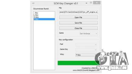 SCM Key Changer pour GTA San Andreas