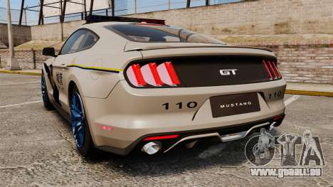 Ford Mustang GT 2015 Cheng Guan Police pour GTA 4