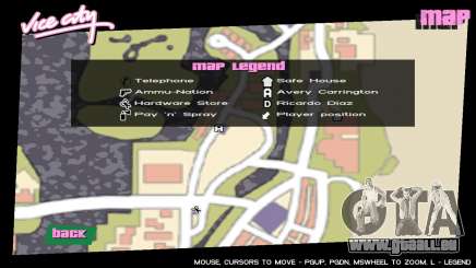 Les icônes de la carte de GTA V pour GTA Vice City