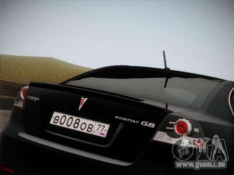 Pontiac G8 GXP 2009 pour GTA San Andreas