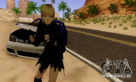 La jeune fille blonde en vêtements noirs pour GTA San Andreas