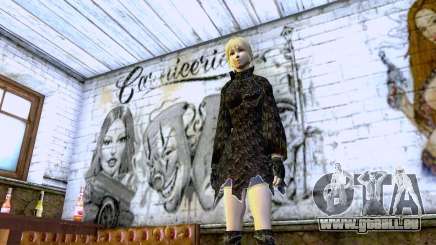 Das blonde Mädchen in schwarzer Kleidung für GTA San Andreas