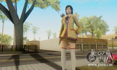 Kokoro wearing a school uniform (DOA5) pour GTA San Andreas