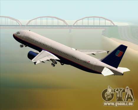 Airbus A320-232 United Airlines (Old Livery) pour GTA San Andreas