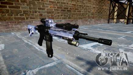 Fusil automatique Colt M4A1 tigre bleu pour GTA 4