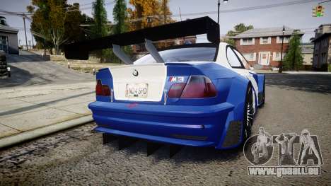 BMW M3 E46 GTR Most Wanted plate NFS ND 4 SPD für GTA 4