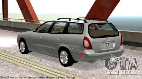 Daewoo Nubira je Wagon CDX NOUS 1999 pour GTA San Andreas