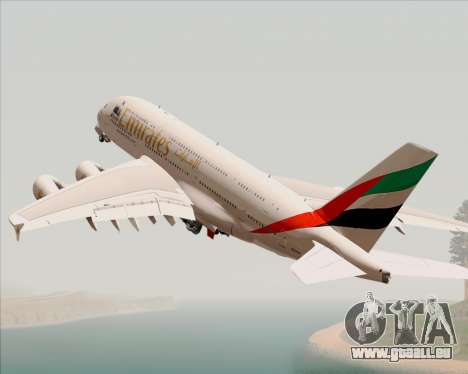 Airbus A380-800 Emirates 40 Anniversary Sticker für GTA San Andreas