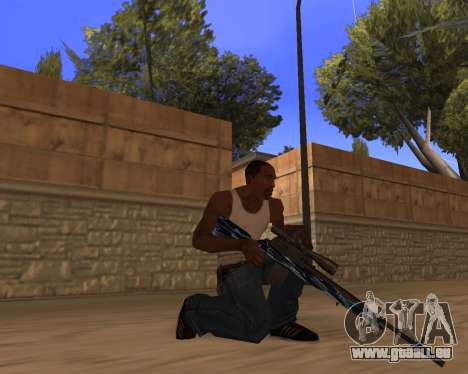 Blue Chrome Weapon Pack für GTA San Andreas