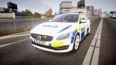 Volvo V60 Swedish Police [ELS] pour GTA 4