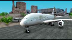 Airbus A380-800 Etihad New Livery pour GTA San Andreas