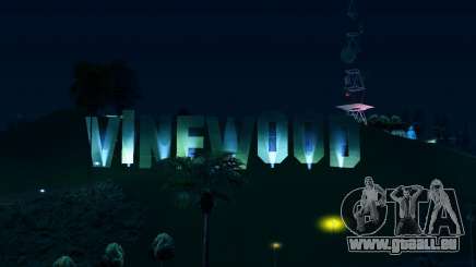 Rétro-éclairé étiquettes Vinewood pour GTA San Andreas