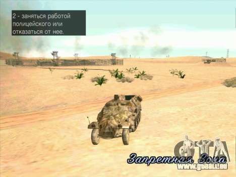 Sd Kfz 251 Camouflage Desert pour GTA San Andreas