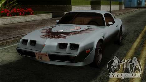 Pontiac Trans AM Interior pour GTA San Andreas