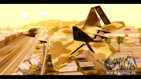 F-22 Raptor Desert Camouflage pour GTA San Andreas