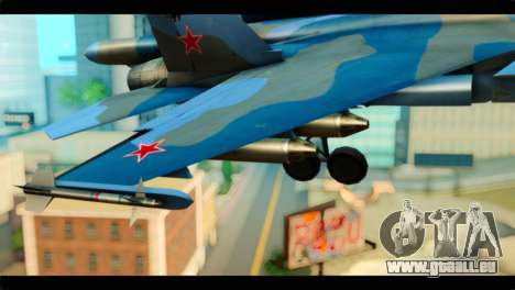 SU-34 Fullback Russian Air Force Camo Blue pour GTA San Andreas