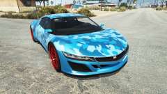 Dinka Jester (Racecar) Camo Blue pour GTA 5