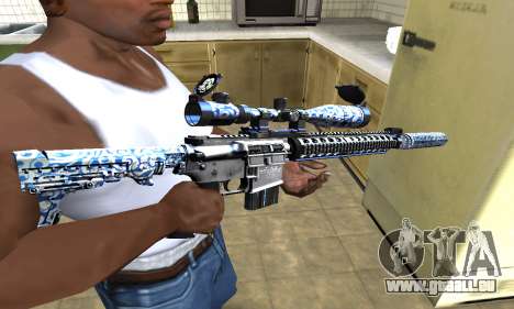 Blue Snow Sniper Rifle für GTA San Andreas