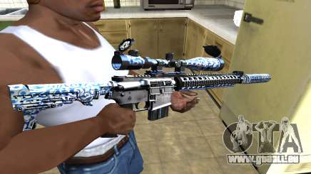 Blue Snow Sniper Rifle für GTA San Andreas