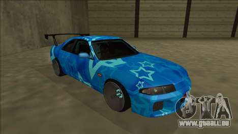Nissan Skyline R33 Drift Blue Star für GTA San Andreas