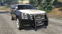 Cadillac Escalade ESV 2012 Police für GTA 5