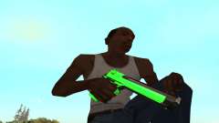Green chrome weapon pack pour GTA San Andreas