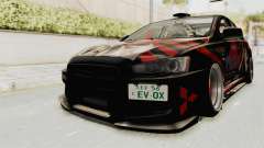 Mitsubishi Lancer Evolution X Ken Kaneki Itasha pour GTA San Andreas