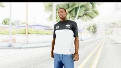 Adidas Black White T-Shirt pour GTA San Andreas